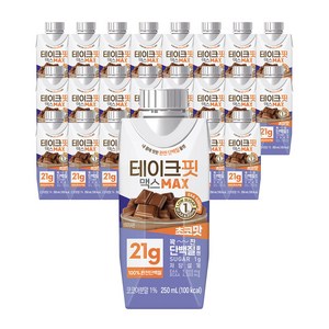 테이크핏 맥스 초코맛 드링크믹스 RTD, 250ml, 24개