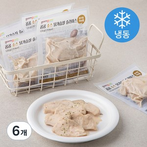 곰곰 소스 닭가슴살 슬라이스 화이트 머쉬룸 (냉동), 120g, 6개입