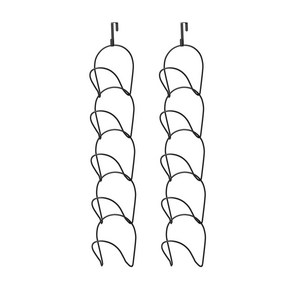 코멧 홈 모자 보관용 후크 행거, 블랙, 2개입