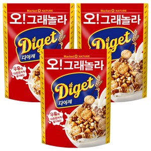마켓오네이처 오 그래놀라 다이제 시리얼, 250g, 3개