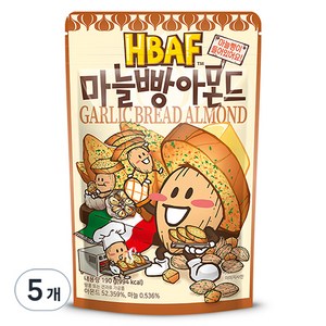 바프 마늘빵 아몬드, 190g, 5개