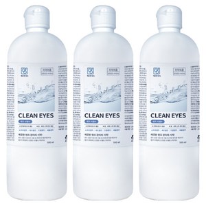 깨끗한아이 렌즈 식염수, 500ml, 3개