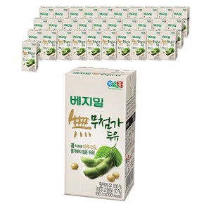 베지밀 무첨가 두유, 190ml, 32개