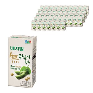 베지밀 무첨가 두유, 190ml, 48개