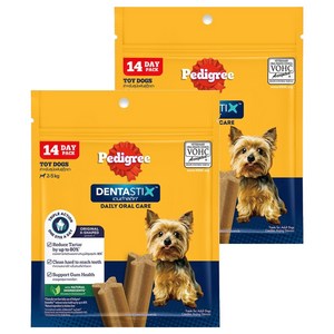 페디그리 강아지 덴타스틱 토이, 치아 관리, 120g, 2개