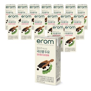 이롬 황성주 박사의 국산콩 두유 검은콩과 검은참깨, 190ml, 16개
