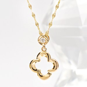 주리에떼 14K/18K 여성용 플라워 르네 금 목걸이 + 사은품 반지 + 쇼핑백