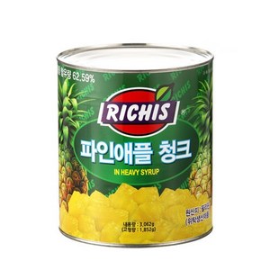 리치스 파인애플청크 캔, 3.062kg, 1개