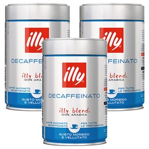 일리 디카페인 그라운드 분쇄원두, 250g, 3개