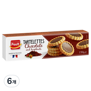 폴트 초콜릿 헤이즐넛 타르트, 150g, 6개