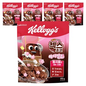 첵스초코 오곡으로 만든 마시멜로 시리얼, 400g, 5개