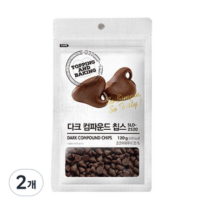 큐원 다크 컴파운드 칩스, 2개, 120g