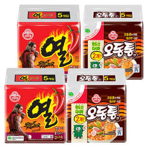 오뚜기 열라면 120g 10p + 오동통면 120g 10p, 1세트