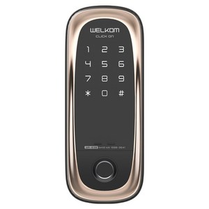 솔리티 웰콤 스마트 보조키 손잡이 없음 도어락 클릭온