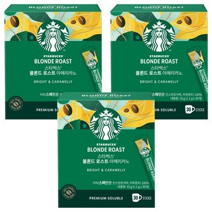 스타벅스 블론드 로스트 아메리카노 원두커피스틱, 1.1g, 30개입, 3개
