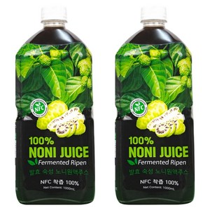파모빗 발효 숙성 노니원액주스 착즙액, 1L, 2개
