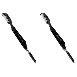 셀프천사 아이브로우 눈썹 스크류 마스카라 빗, 블랙, 2개