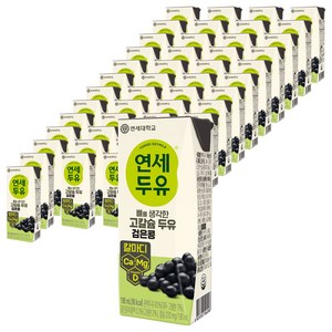연세두유 뼈를 생각한 고칼슘 두유 검은콩, 190ml, 96개