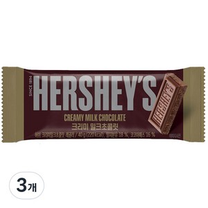 허쉬 크리미 밀크초콜릿, 40g, 3개