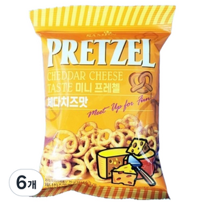 삼진 미니프레첼 체다치즈맛, 70g, 6개