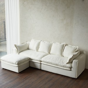 퍼피노 구스+덕 4인용 모듈 소파 + 스툴 + 교체용커버 세트 방문설치