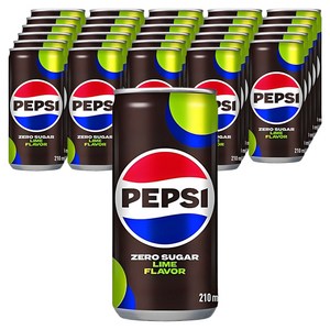 펩시 제로슈거 라임향, 210ml, 30개