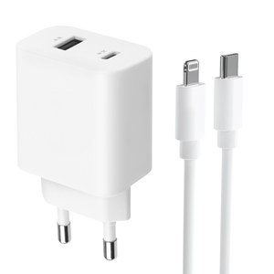 모잇 PD25W 2포트 PPS 초고속충전기 + 8핀 라이트닝 아이폰 케이블 1.3m