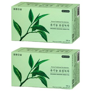 대한다업 유기농 보성녹차, 1.2g, 100개입, 2개