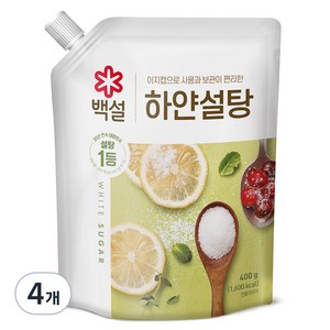 백설 하얀설탕, 400g, 4개