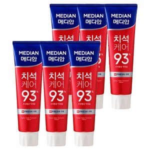 메디안 치석케어 구취 치약, 120g, 6개