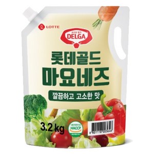 델가 롯데웰푸드 골드 마요네즈 스파우트 파우치, 3.2kg, 1개