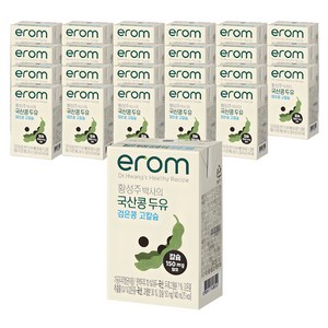 이롬 황성주 박사의 국산콩 두유 검은콩 고칼슘, 140ml, 24개