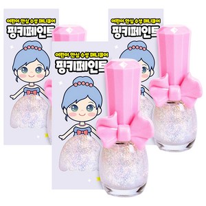 아임핑키 수성 어린이 매니큐어 핑키페인트, 트윙클서클, 3개