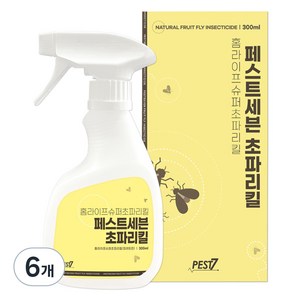 페스트세븐 초파리킬 살충제, 6개, 300ml