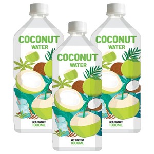 RFC 코코넛 워터, 1L, 3개