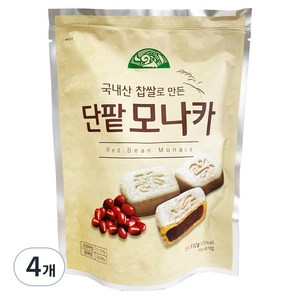 OganicStoy 찹쌀로 만든 단팥 모나카, 112g, 4개