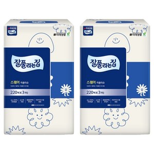 잘풀리는집 천연펄프 미용티슈 2겹, 220매, 6개