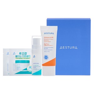 에스트라 더마UV365 장벽수분 무기자차 선크림 SPF50+ PA++++ 40ml + 진정팩 패드 2p + 진정 세럼 5ml 세트, 1개