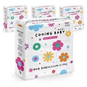 쿠잉 베러 팬티형 기저귀 유아용, 특대형(XL), 88매