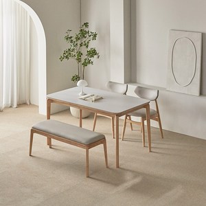 파로마 리샤르B 통세라믹 원목식탁 + 의자 + 벤치세트 4인 방문설치