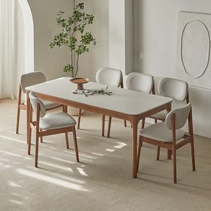 파로마 채튼C 통세라믹 원목식탁 + 의자세트 6인 방문설치