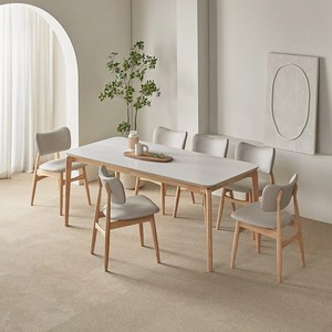 파로마 리샤르A 통세라믹 원목식탁 1800 + 의자세트 6인용 방문설치