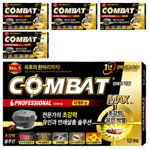 컴배트 파워 바퀴용 유인살충제 타게트형, 12g, 5개