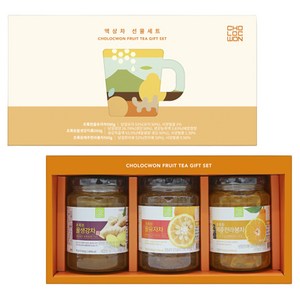 초록원 액상차 3종 선물세트 + 쇼핑백, 꿀생강차 560g ..., 1세트