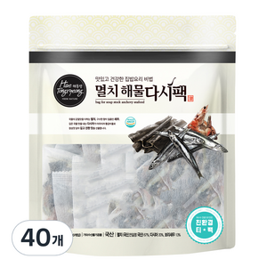 해통령 멸치 해물다시팩, 320g, 2개