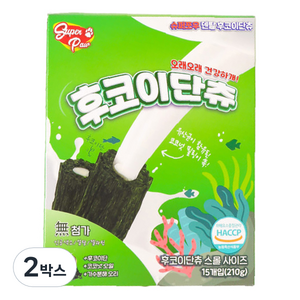 슈퍼포우 강아지 후코이단츄 덴탈껌, 후코이단, 210g, 2개