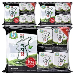 지도표성경 녹차 식탁김, 80g, 3개