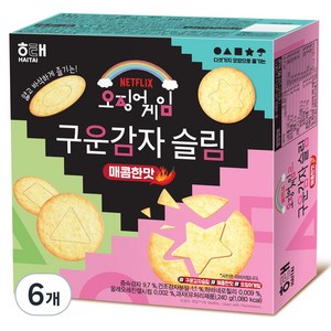 해태제과 구운감자 슬림 매콤한맛, 240g, 6개