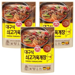 오뚜기 대구식 쇠고기육개장, 500g, 3개