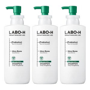 라보에이치 약산성 두피강화 샴푸, 400ml, 3개